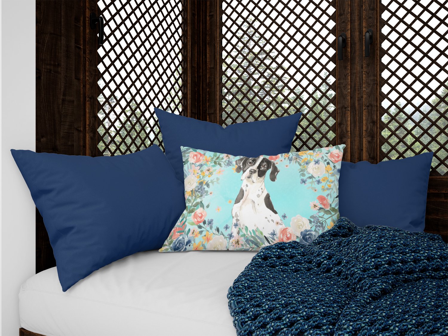 English Pointer Canvas Fabric Decorative Pillow CK3427PW1216 by Caroline's Treasures