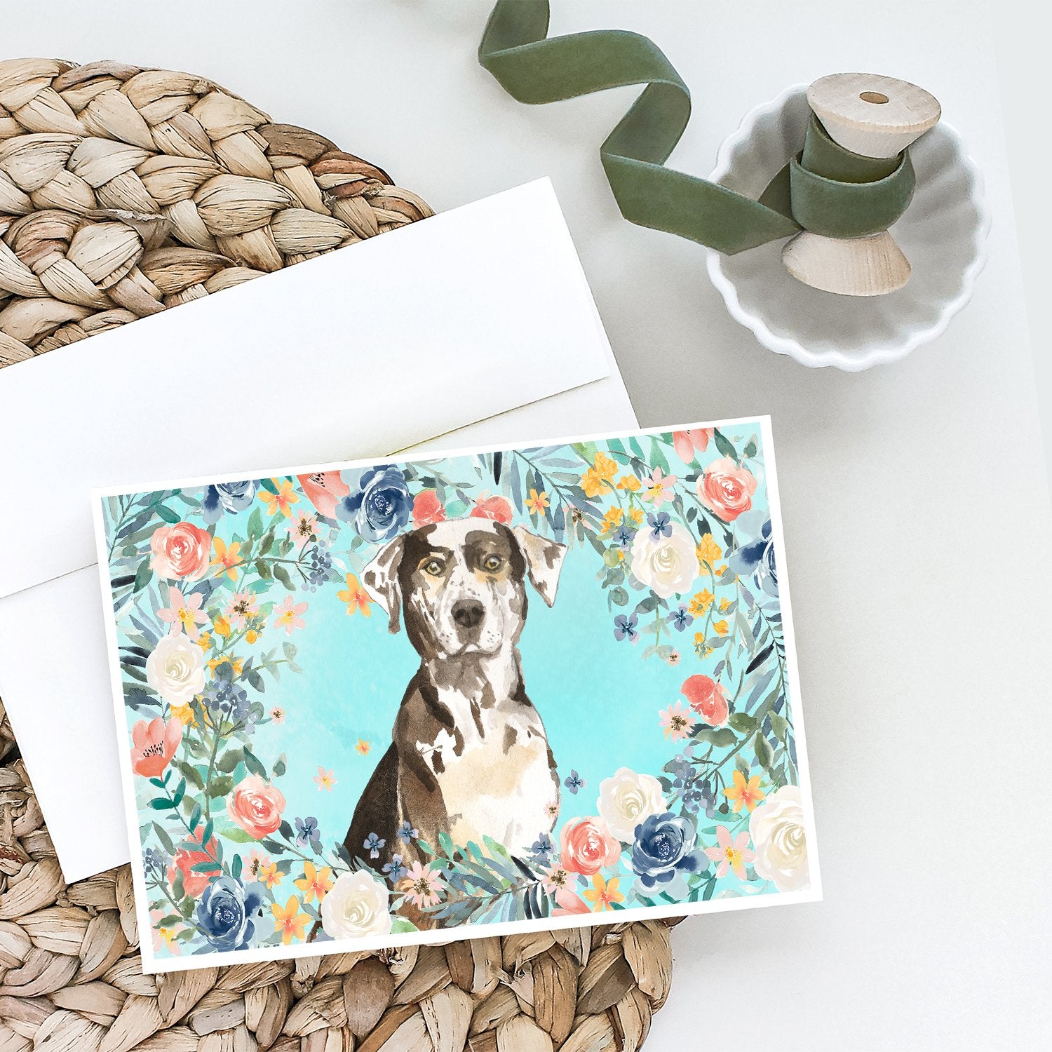 Catahoula Leopard Dog Greeting Cards and Envelopes Pack of 8 - the-store.com