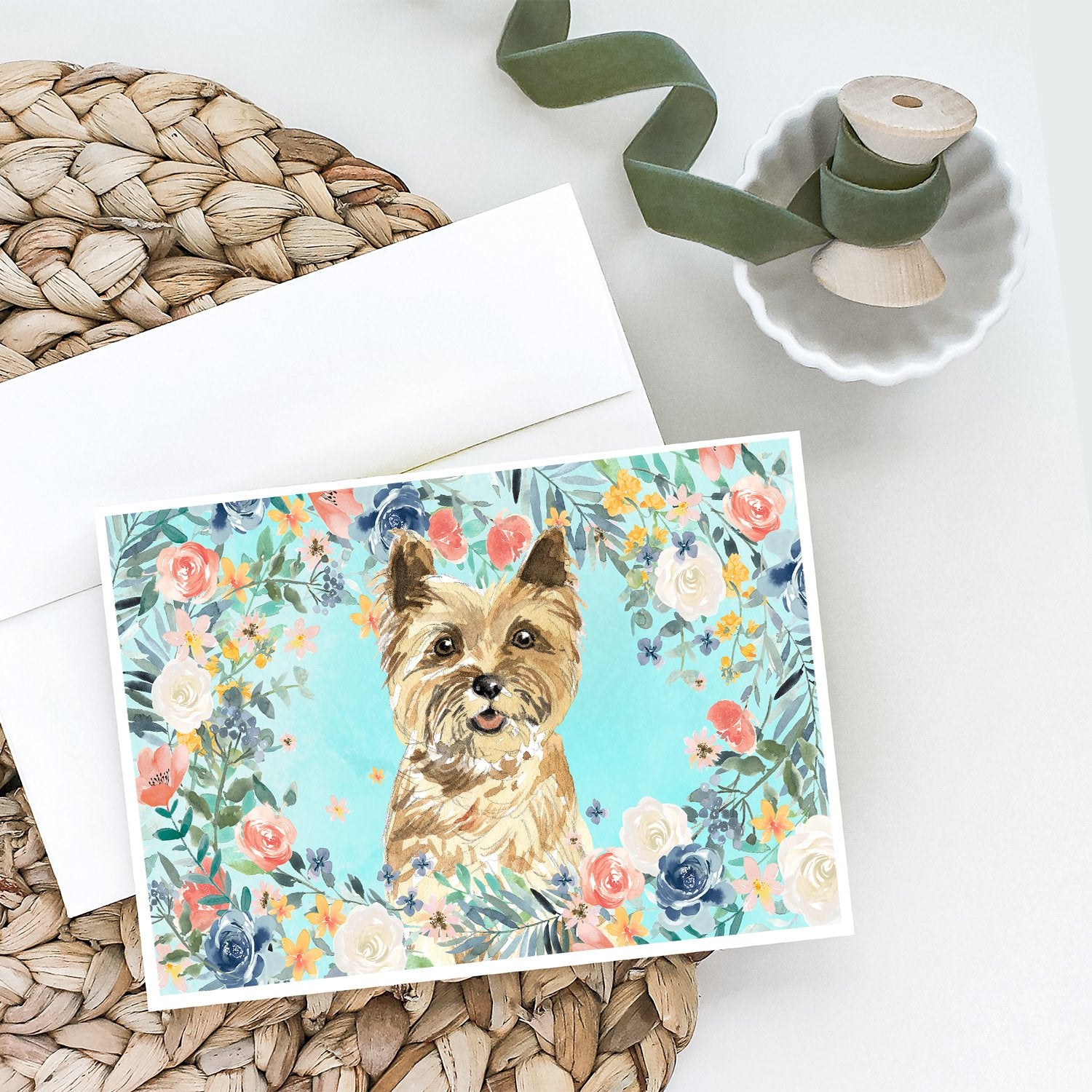 Cairn Terrier Greeting Cards and Envelopes Pack of 8 - the-store.com