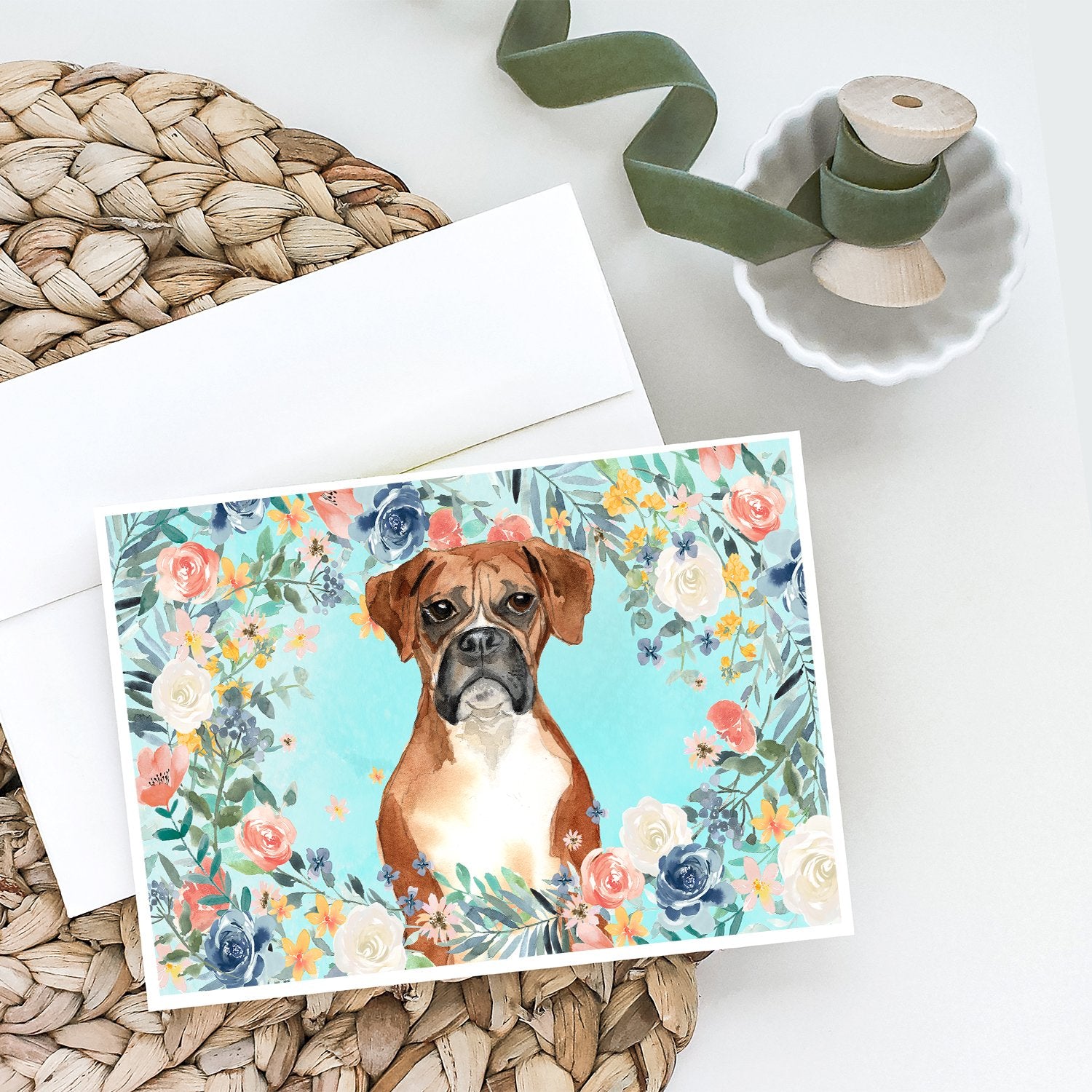 Boxer Greeting Cards and Envelopes Pack of 8 - the-store.com