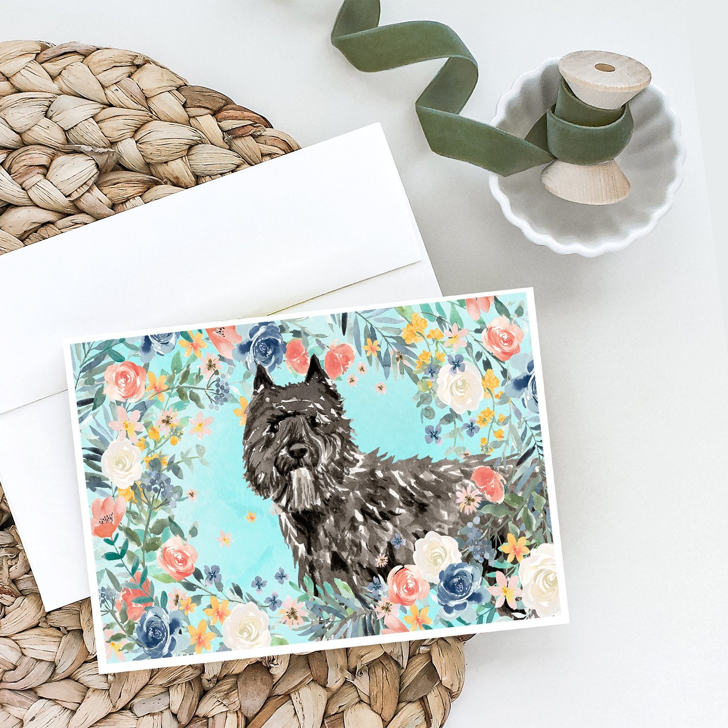 Bouvier des Flandres Greeting Cards and Envelopes Pack of 8 - the-store.com