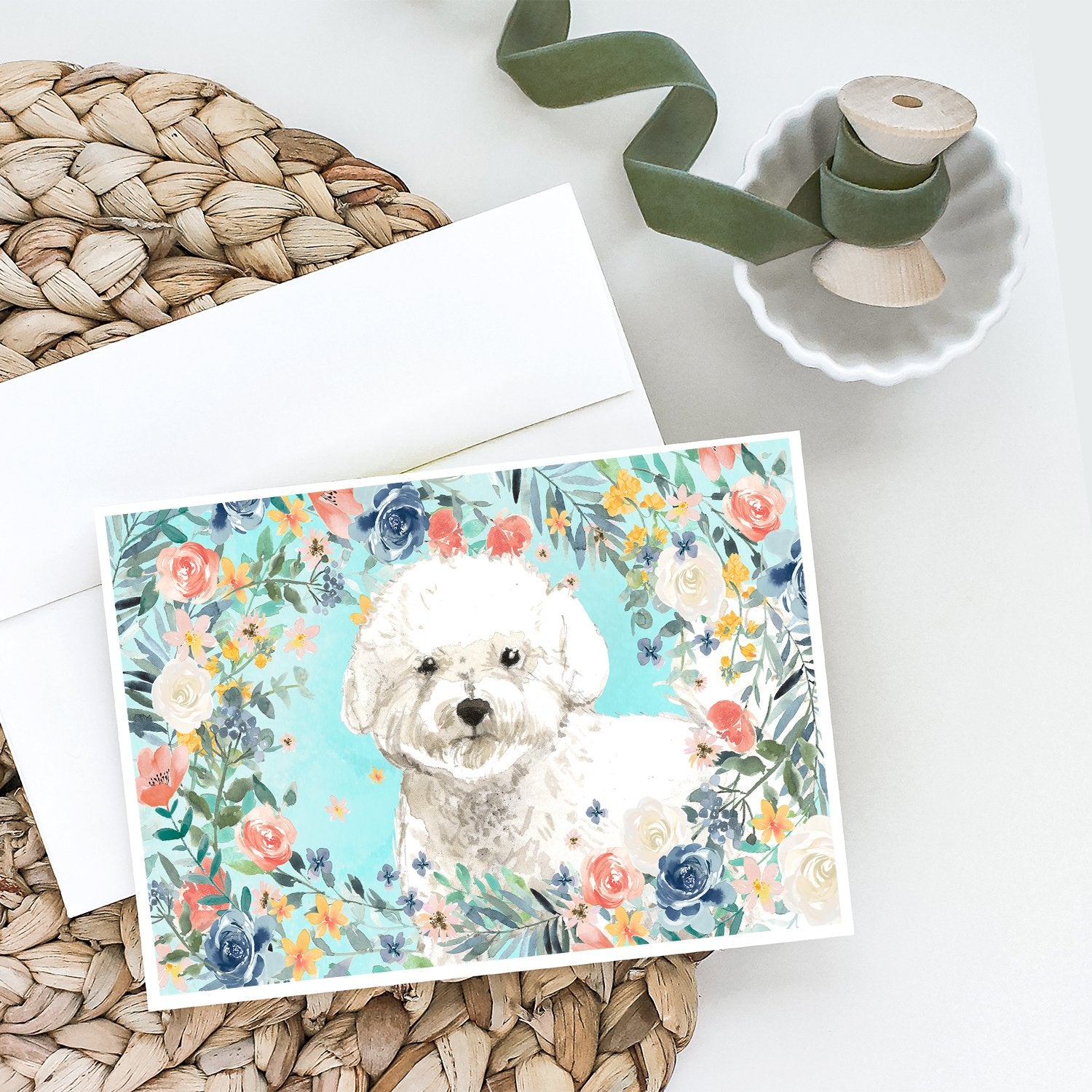 Bichon Frise Greeting Cards and Envelopes Pack of 8 - the-store.com