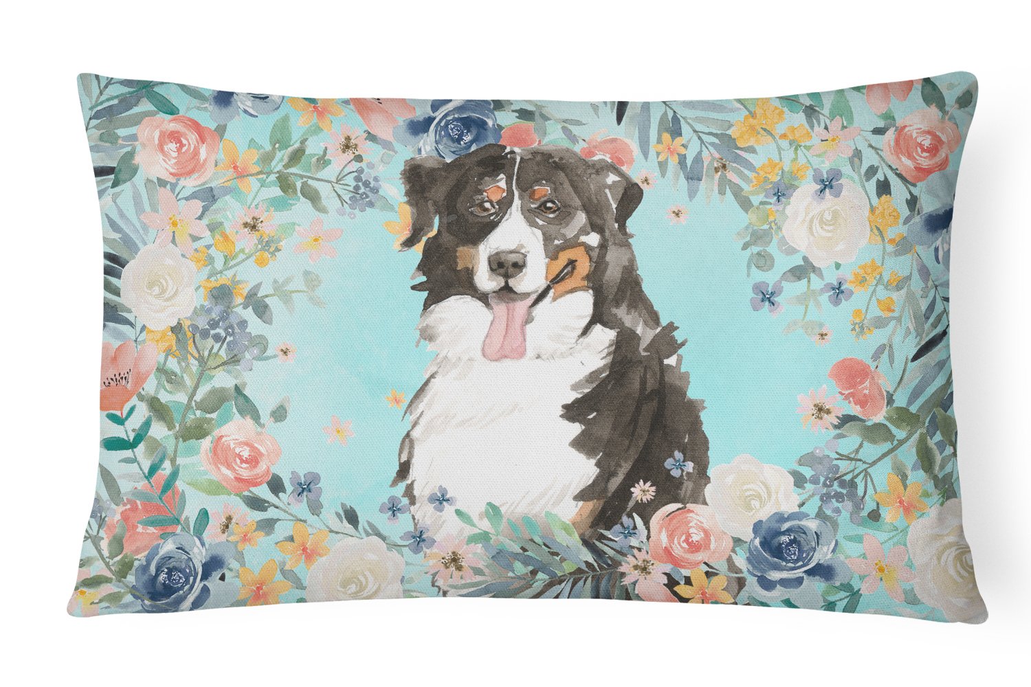 Bernese Mountain Dog Canvas Fabric Decorative Pillow CK3436PW1216 by Caroline's Treasures