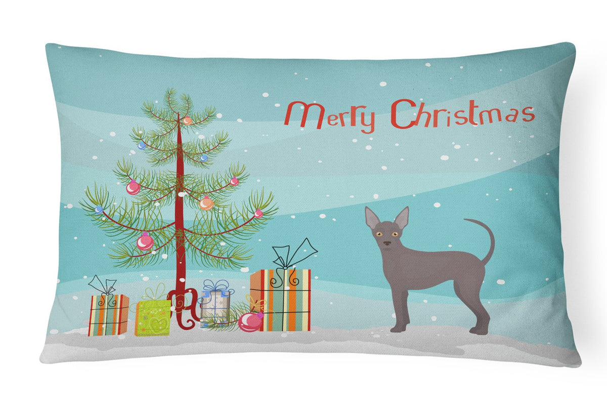 Abyssinian or African Hairless Dog Christmas Tree Canvas Fabric Decorative Pillow CK3438PW1216 by Caroline&#39;s Treasures