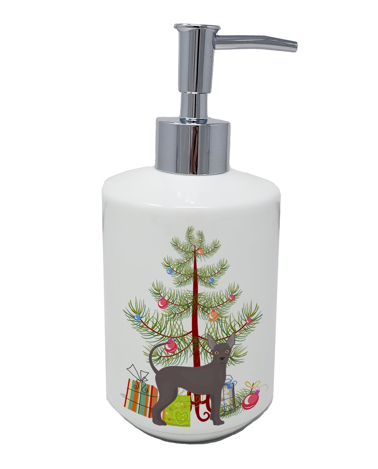 Buy this Abyssinian or African Hairless Dog Christmas Tree Ceramic Soap Dispenser