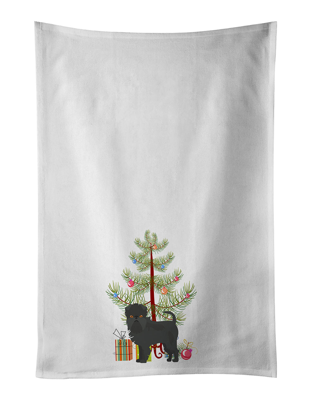 Buy this Affenpinscher Christmas Tree White Kitchen Towel Set of 2