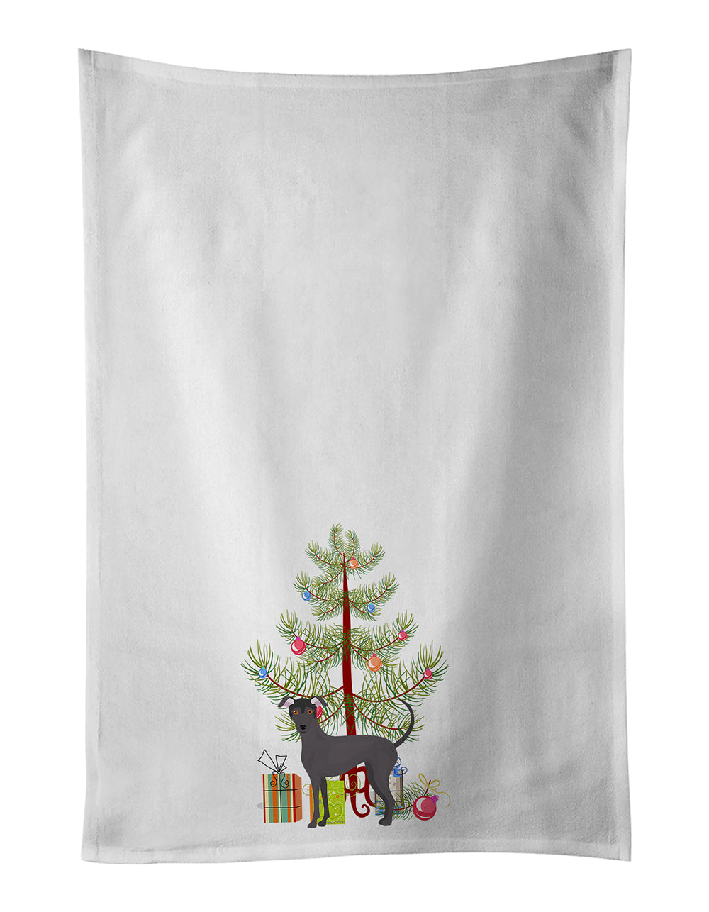 Buy this Argentine Pila Dog Christmas Tree White Kitchen Towel Set of 2