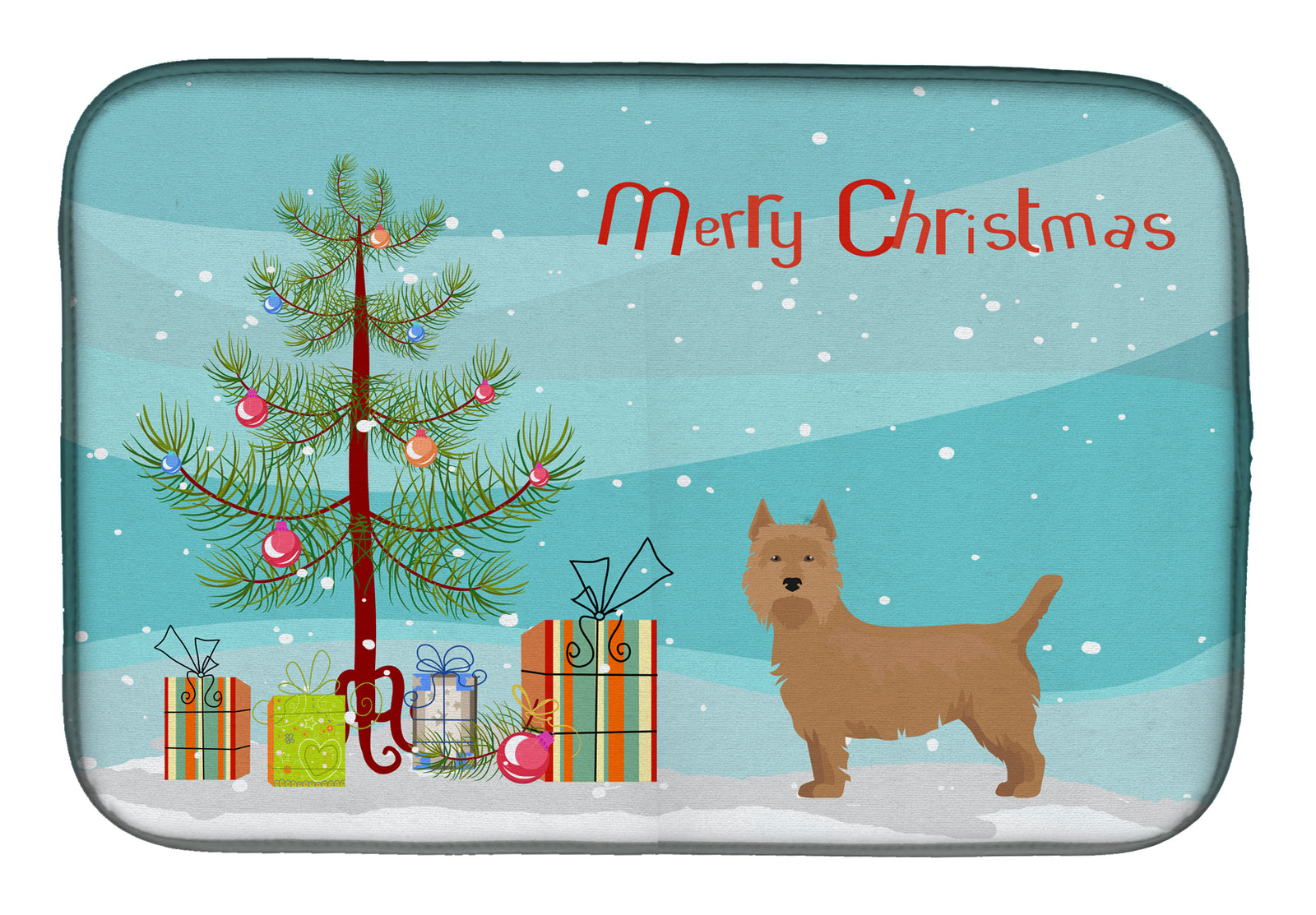 Airedale Terrier Christmas Tree Dish Drying Mat CK3444DDM