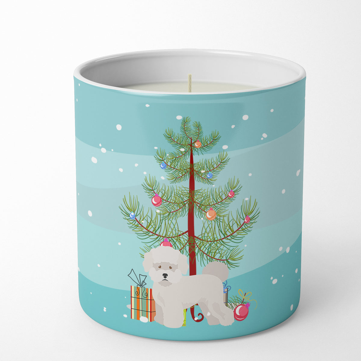 Buy this Bichon Frise Christmas Tree 10 oz Decorative Soy Candle
