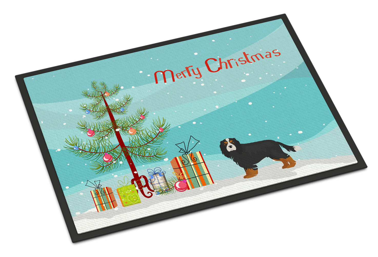 Cavalier King Charles Spaniel Tricolor Christmas Tree Indoor or Outdoor Mat 18x27 CK3446MAT - the-store.com