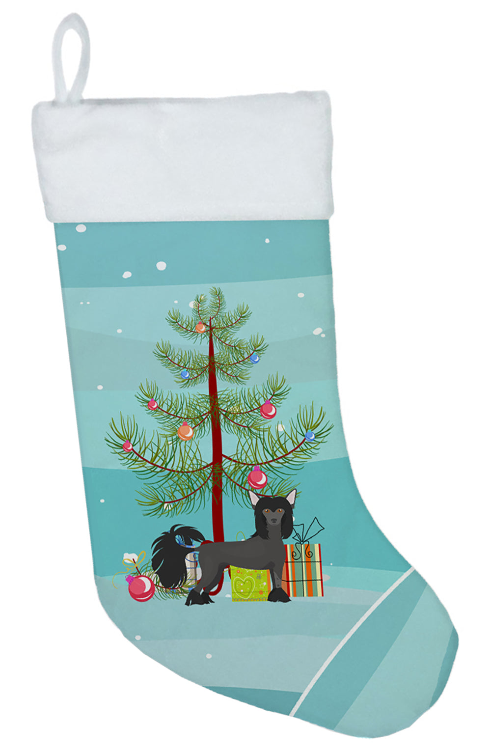 Chinese Crested Christmas Tree Christmas Stocking CK3447CS  the-store.com.