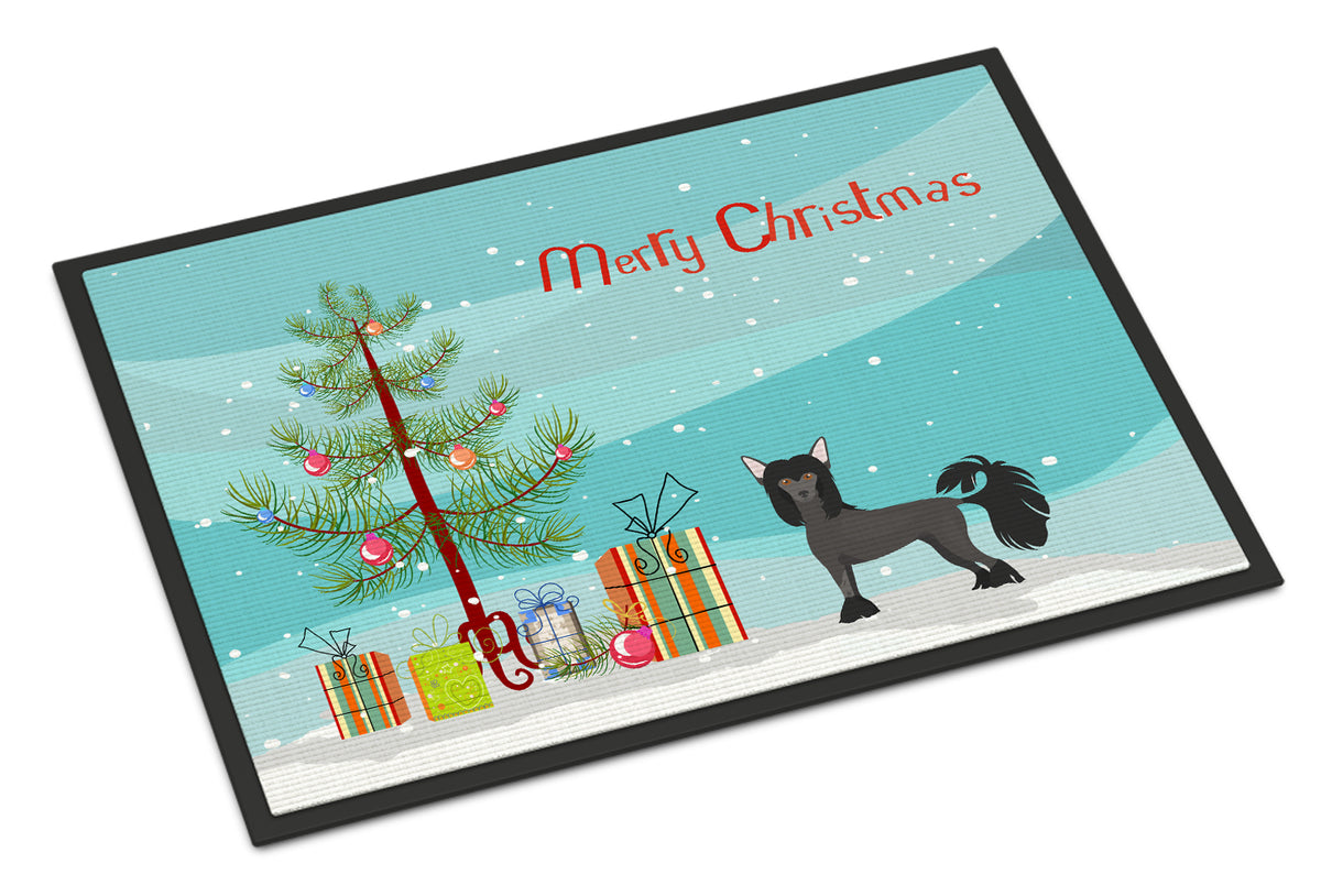 Chinese Crested Christmas Tree Indoor or Outdoor Mat 18x27 CK3447MAT - the-store.com