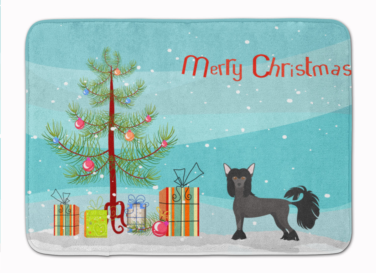 Chinese Crested Christmas Tree Machine Washable Memory Foam Mat CK3447RUG - the-store.com