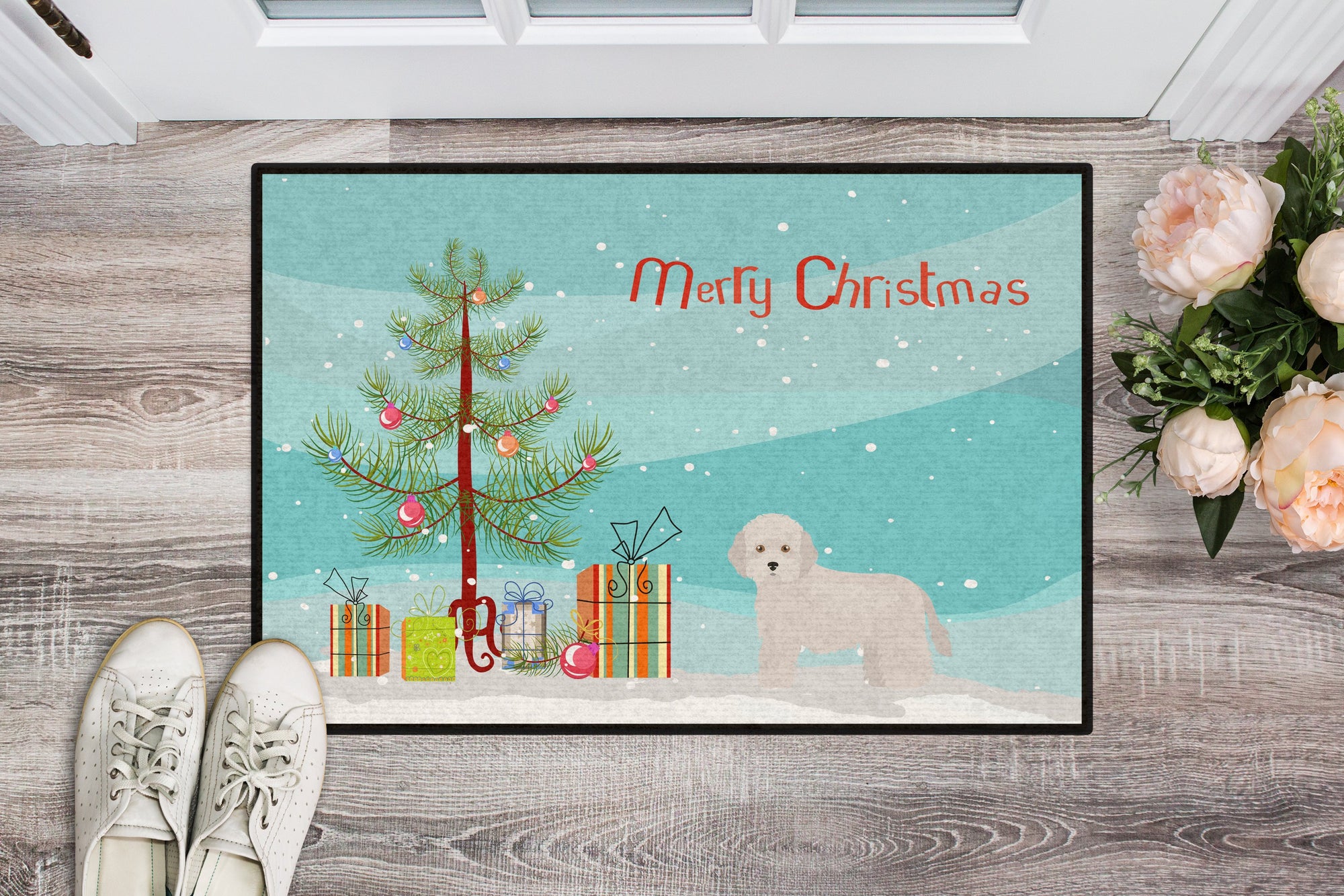 Cyprus Poodle Christmas Tree Indoor or Outdoor Mat 24x36 CK3449JMAT by Caroline's Treasures