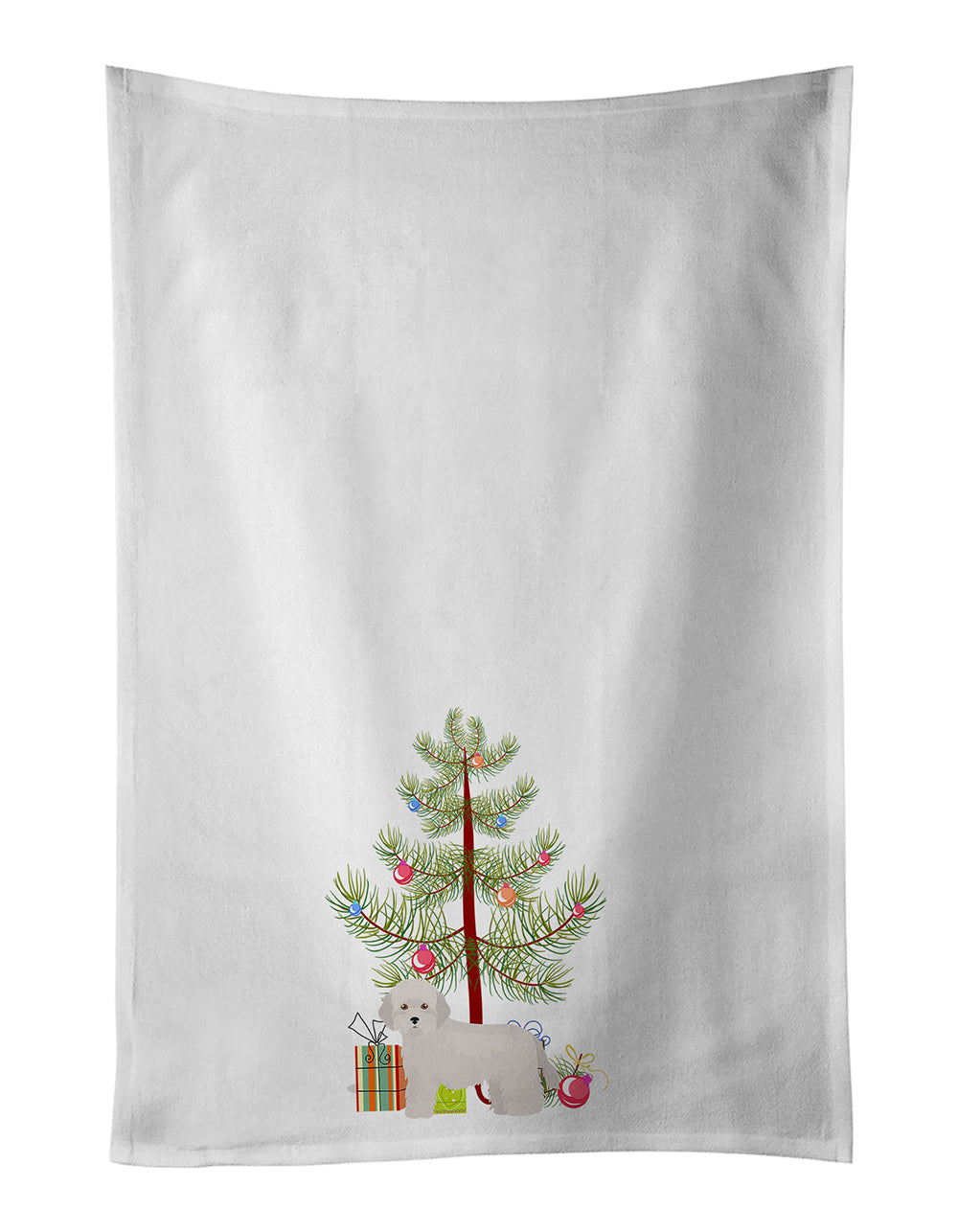 Buy this Cyprus Poodle Christmas Tree White Kitchen Towel Set of 2