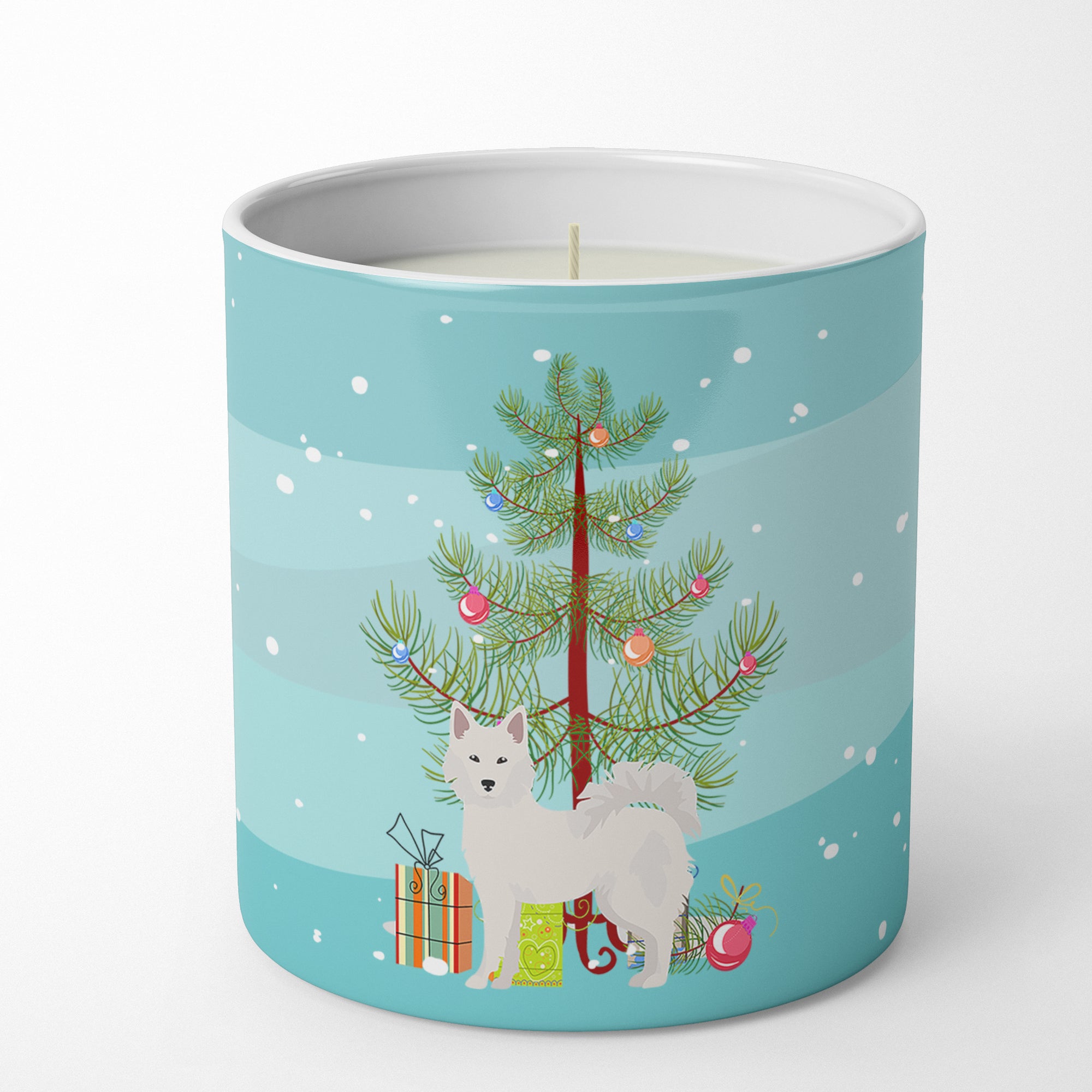 Caroline's Treasures Danish Spitz Christmas Tree 10 oz Decorative Soy Candle