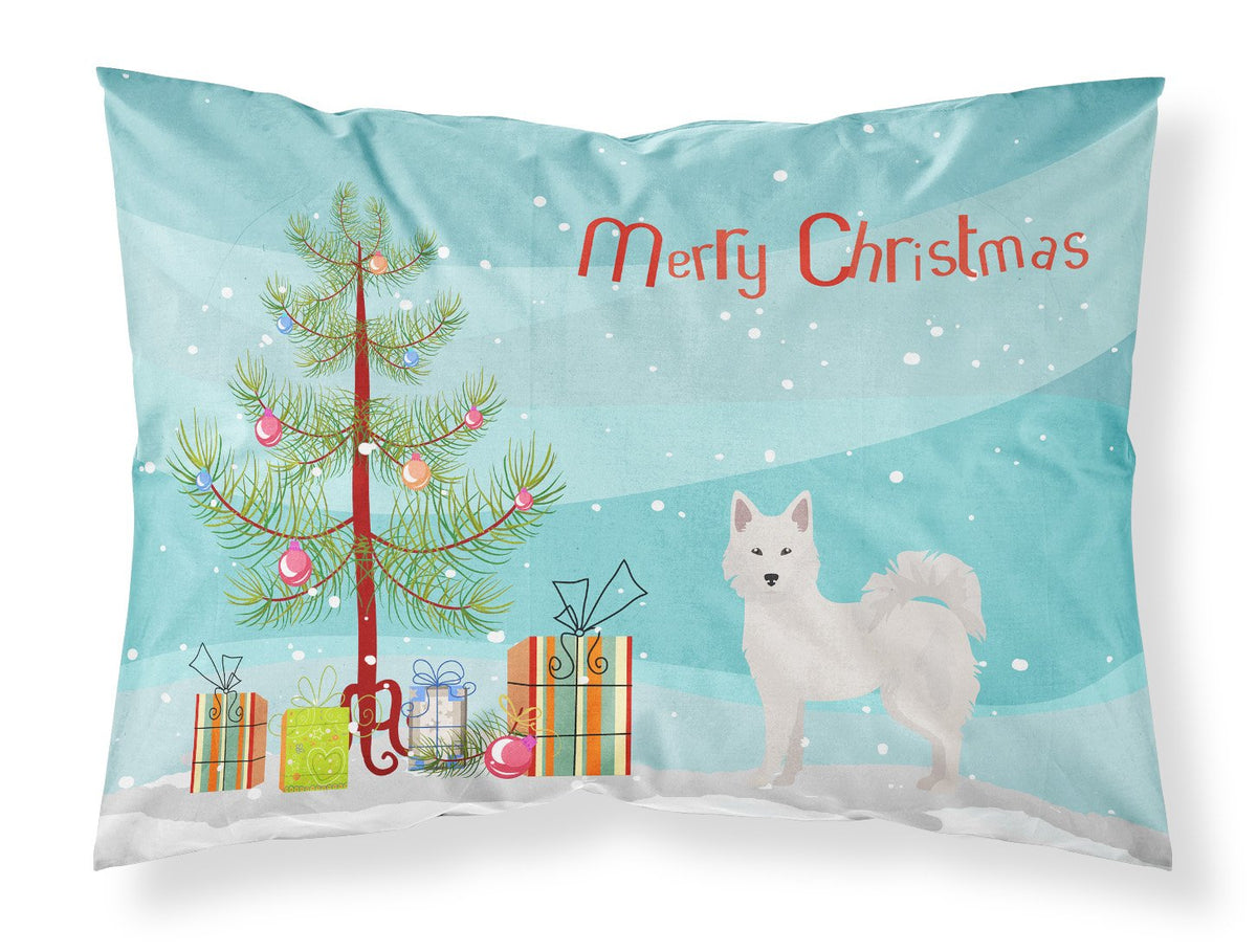 Danish Spitz Christmas Tree Fabric Standard Pillowcase CK3450PILLOWCASE by Caroline&#39;s Treasures