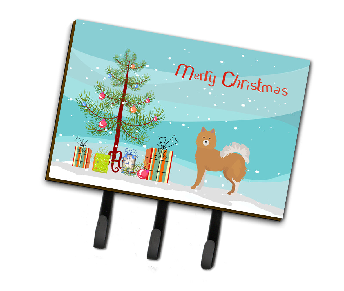 Brown &amp; White Elo dog Christmas Tree Leash or Key Holder CK3451TH68