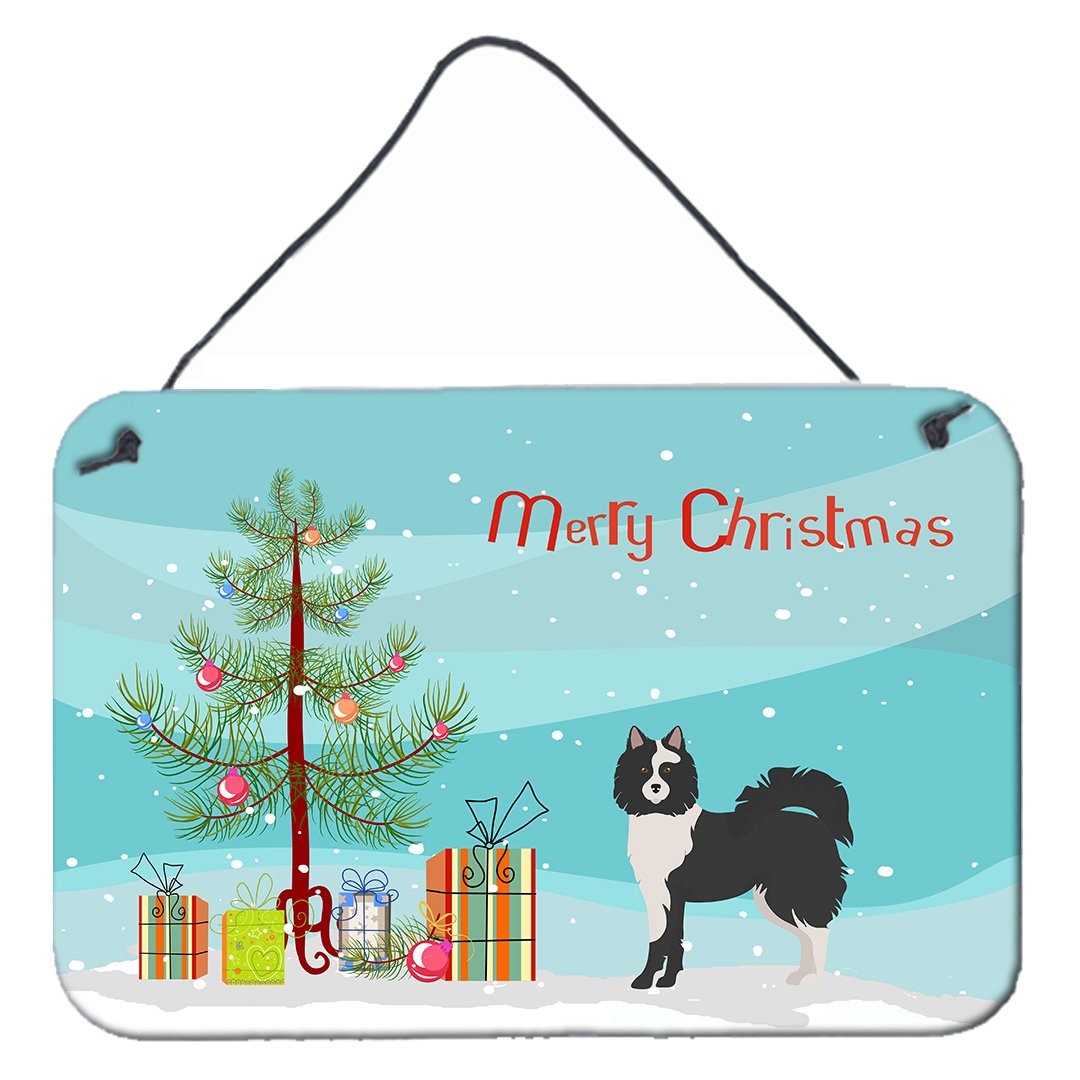 Black and White Elo dog Christmas Tree Wall or Door Hanging Prints CK3452DS812 by Caroline&#39;s Treasures