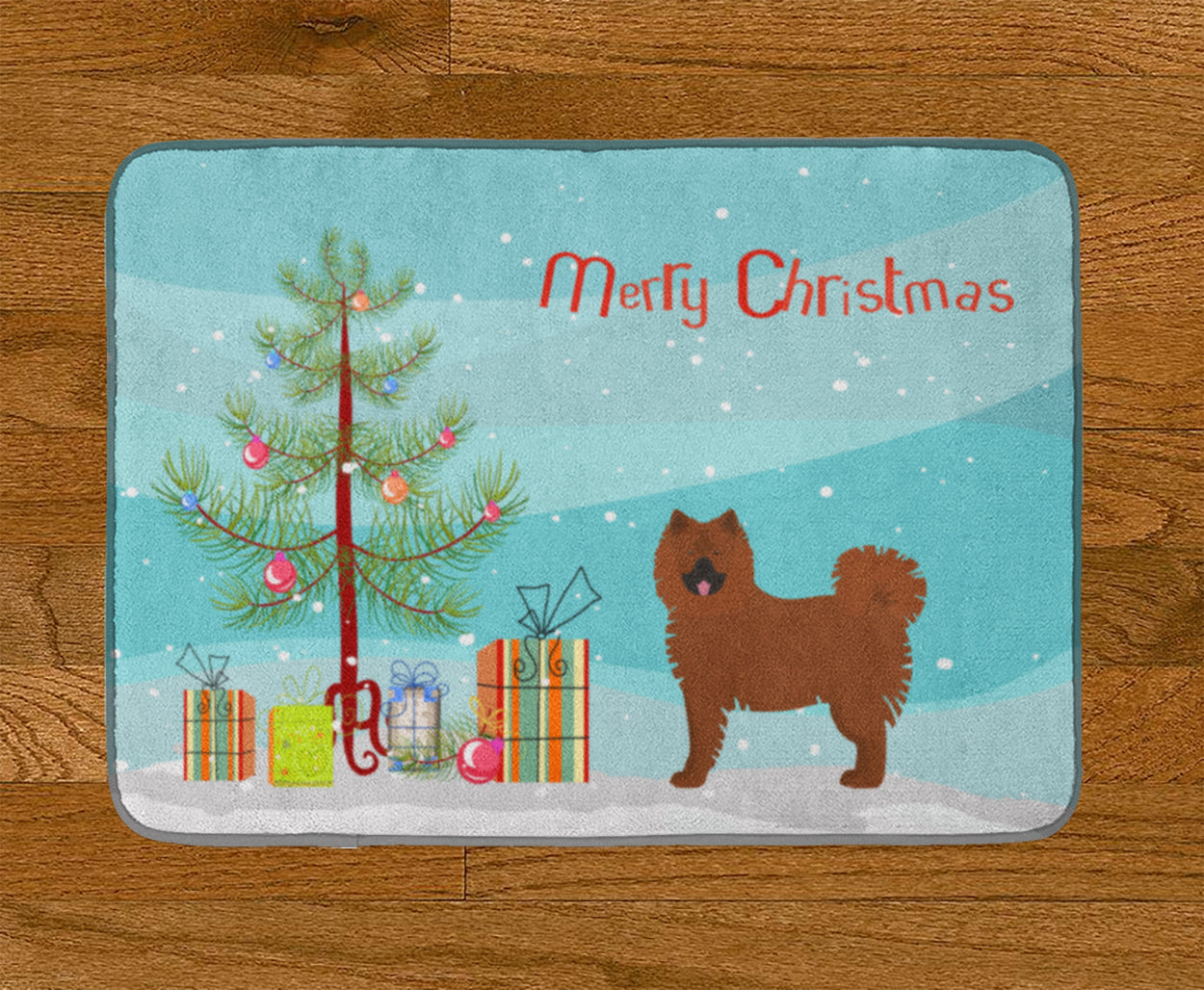 Eurasier or Eurasian dog Christmas Tree Machine Washable Memory Foam Mat CK3454RUG - the-store.com