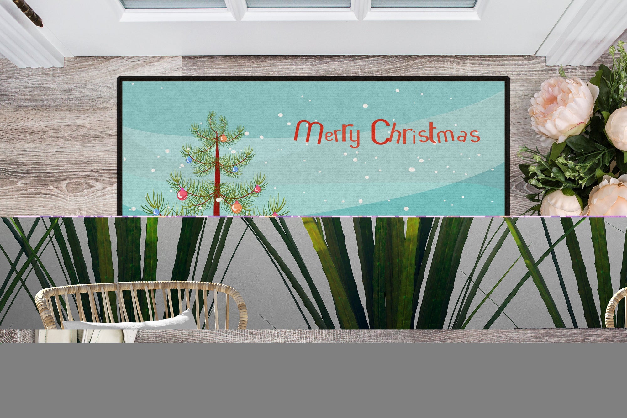 French Bulldog Christmas Tree Indoor or Outdoor Mat 24x36 CK3455JMAT by Caroline's Treasures