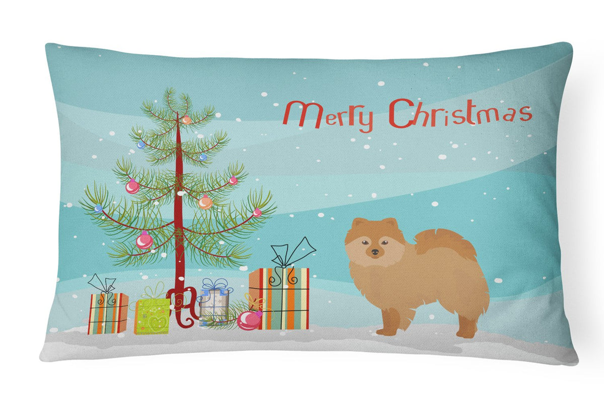 German Spitz Christmas Tree Canvas Fabric Decorative Pillow CK3456PW1216 by Caroline&#39;s Treasures
