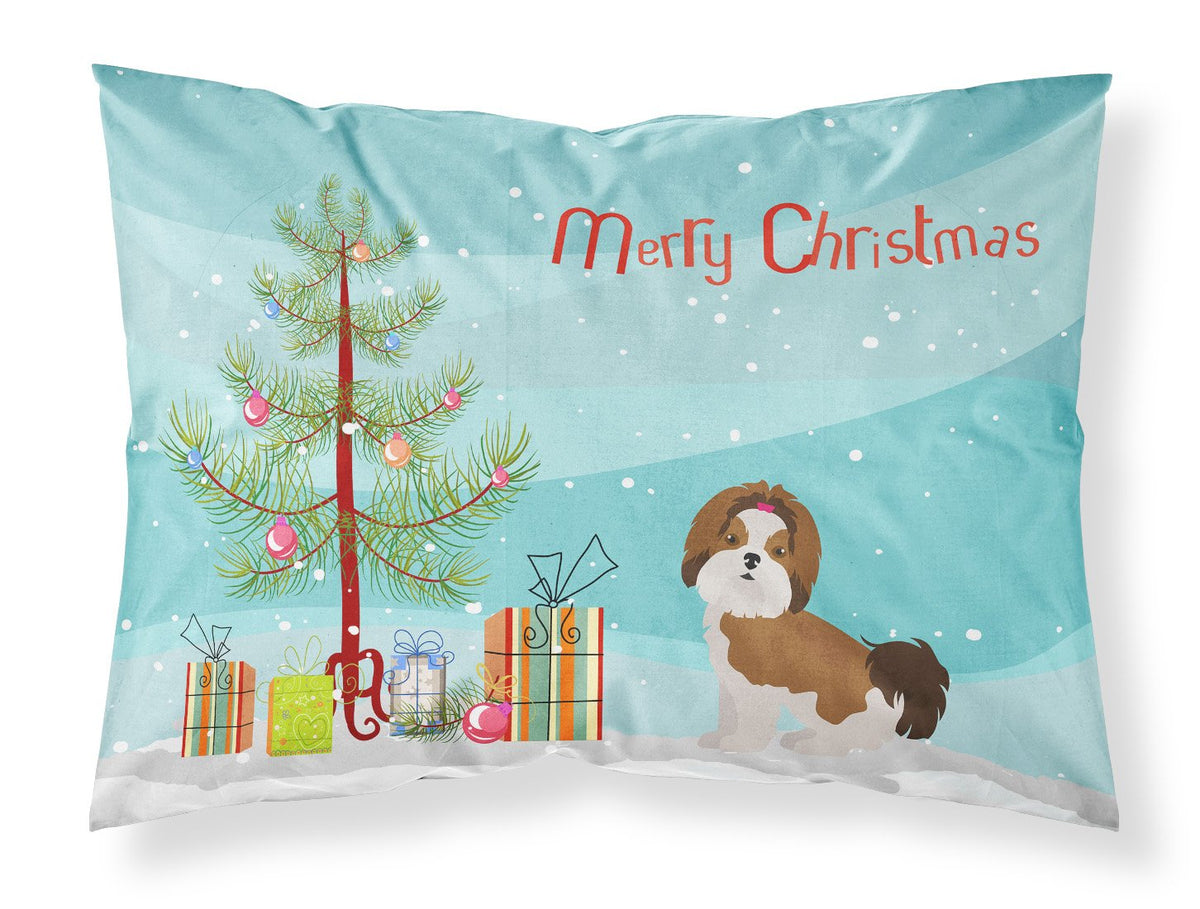 Imperial Shih Tzu Christmas Tree Fabric Standard Pillowcase CK3459PILLOWCASE by Caroline&#39;s Treasures
