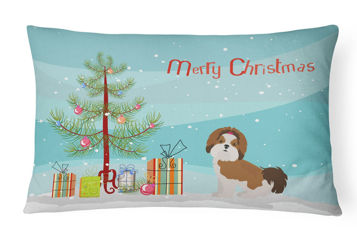 Imperial Shih Tzu Christmas Tree Canvas Fabric Decorative Pillow CK3459PW1216 by Caroline&#39;s Treasures