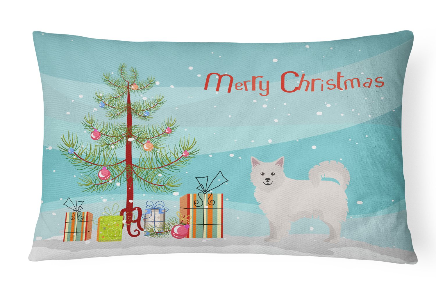Italian Spitz Christmas Tree Canvas Fabric Decorative Pillow CK3461PW1216 by Caroline's Treasures