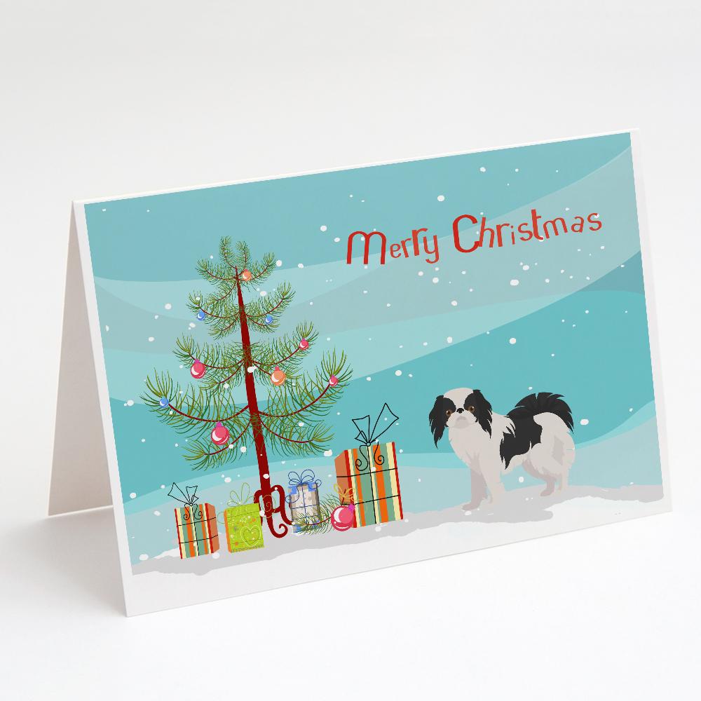 Buy this Japanese Chin Christmas Tree Greeting Cards and Envelopes Pack of 8