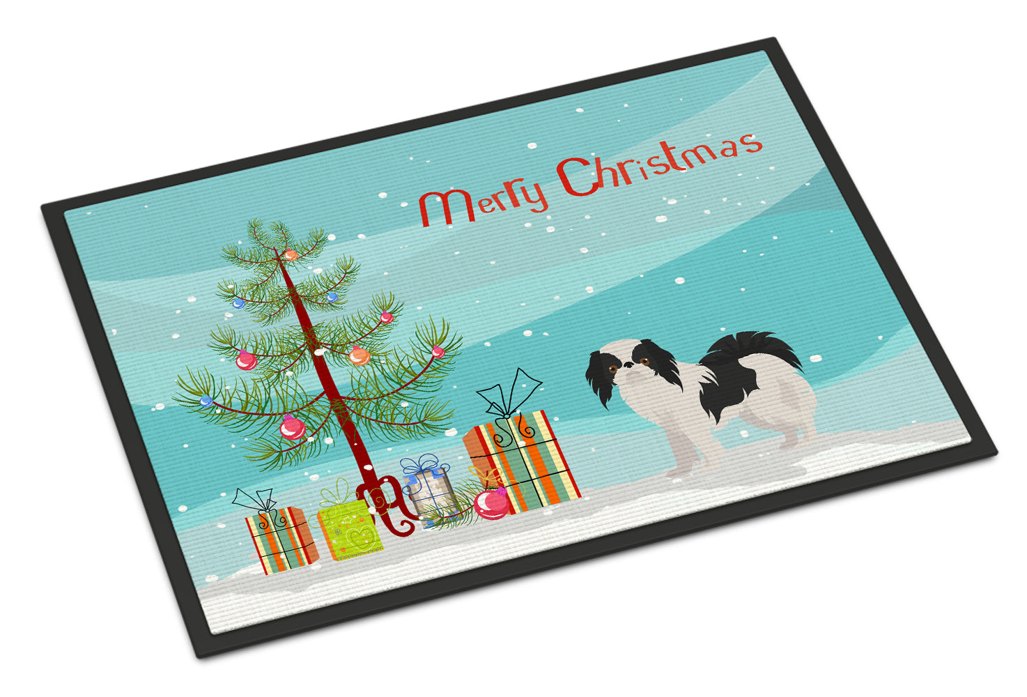 Japanese Chin Christmas Tree Indoor or Outdoor Mat 18x27 CK3462MAT - the-store.com