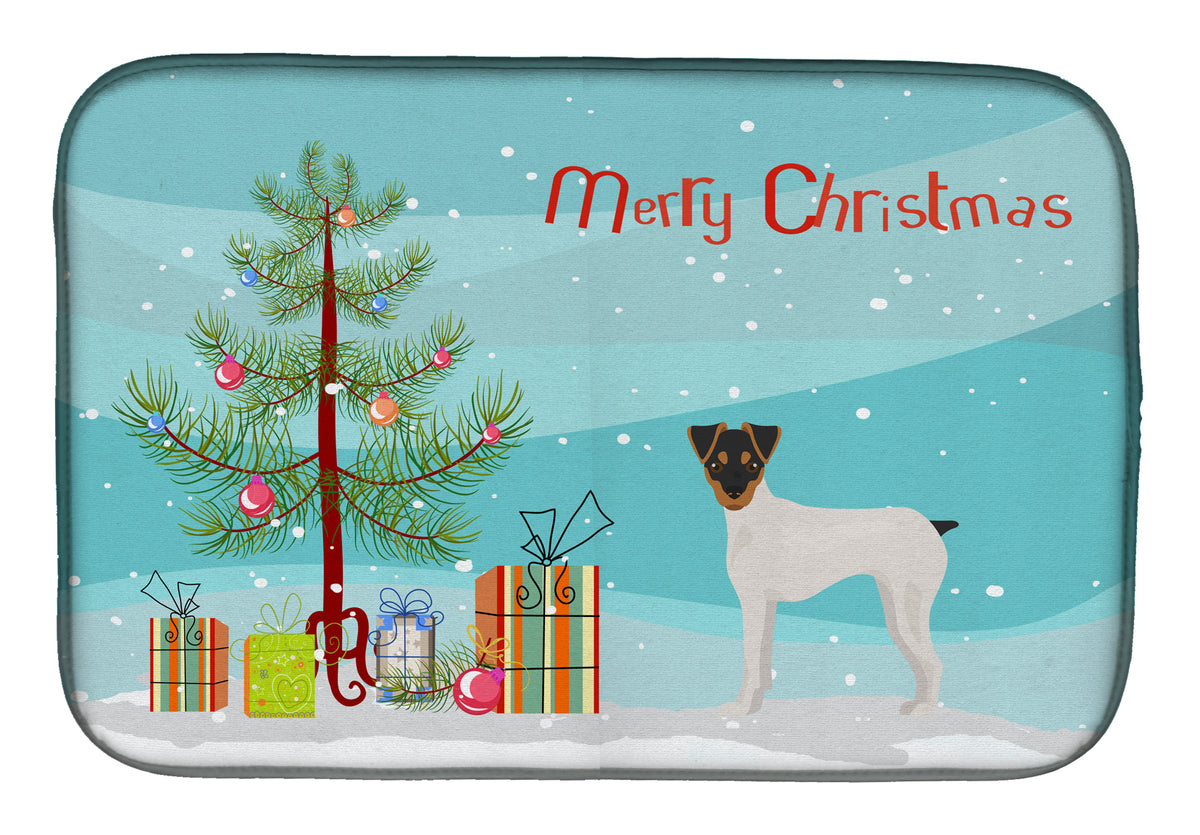 Japanese Terrier Christmas Tree Dish Drying Mat CK3464DDM  the-store.com.