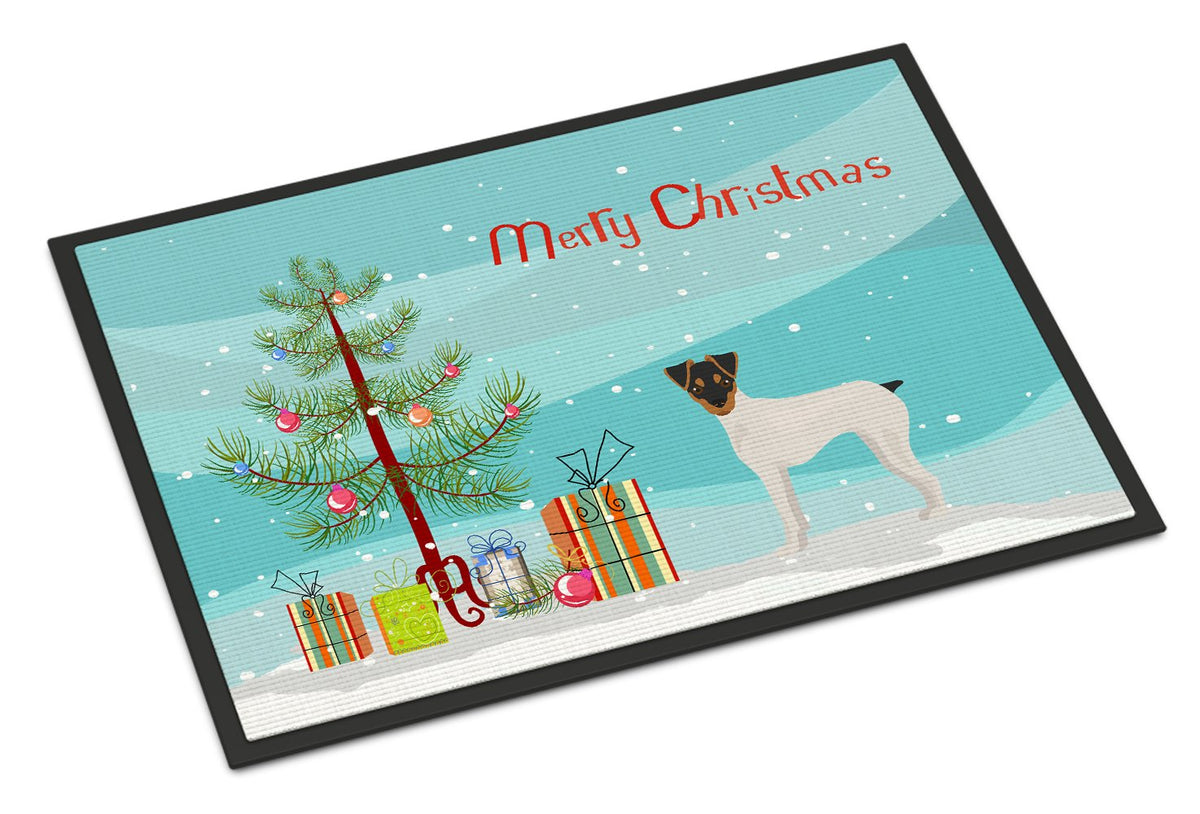 Japanese Terrier Christmas Tree Indoor or Outdoor Mat 24x36 CK3464JMAT by Caroline&#39;s Treasures
