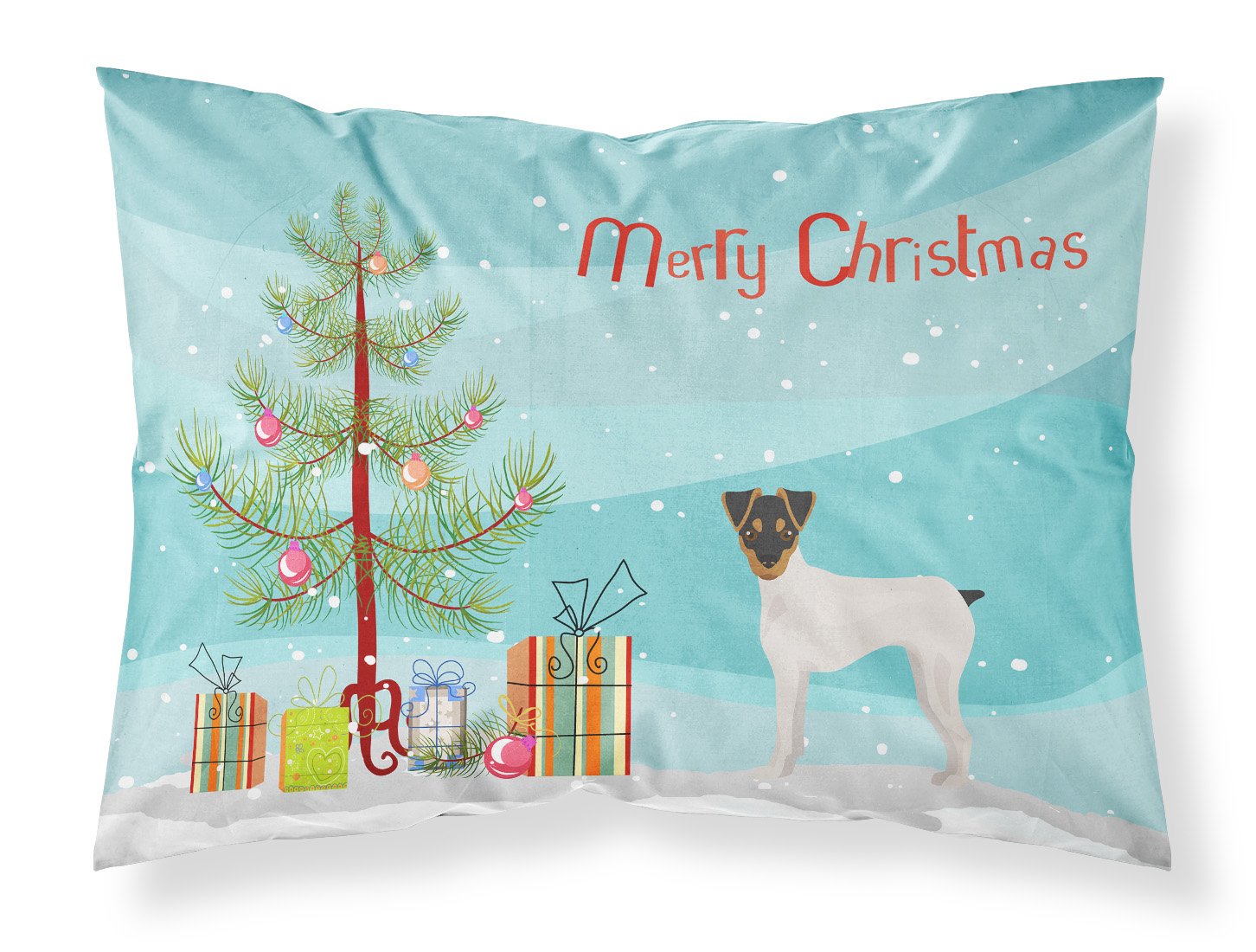 Japanese Terrier Christmas Tree Fabric Standard Pillowcase CK3464PILLOWCASE by Caroline's Treasures