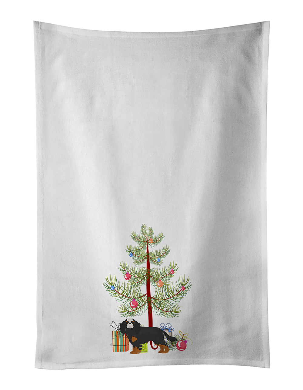 Buy this Cavalier King Charles Spaniel Christmas Tree White Kitchen Towel Set of 2