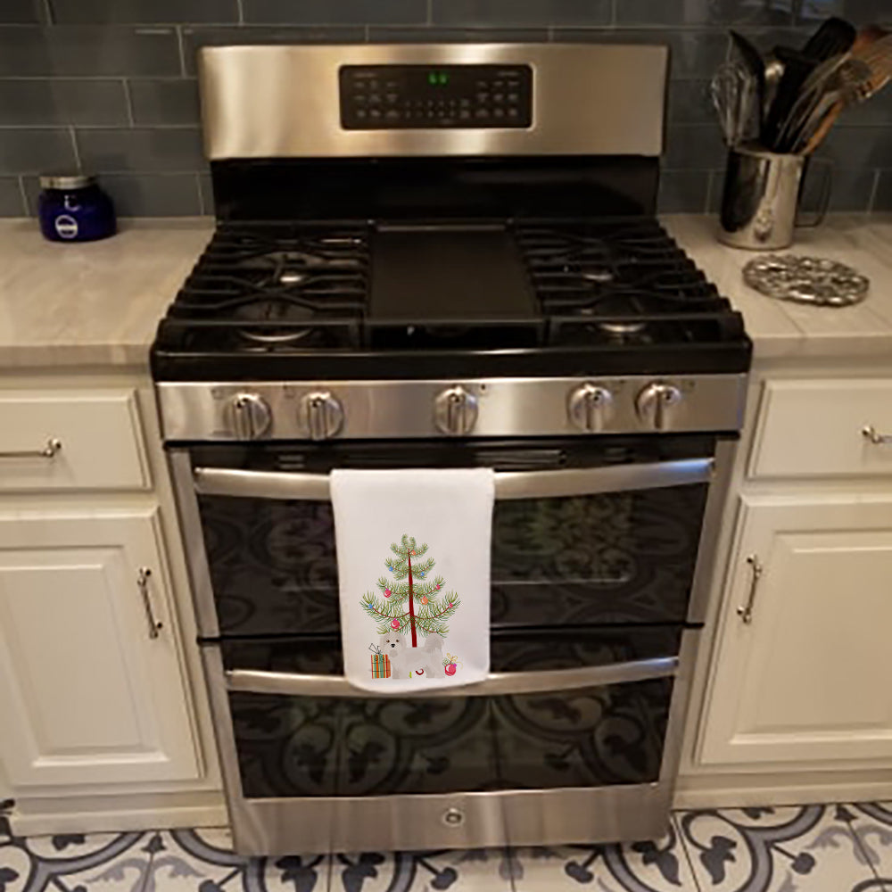 Kyi-Leo Christmas Tree White Kitchen Towel Set of 2 - the-store.com