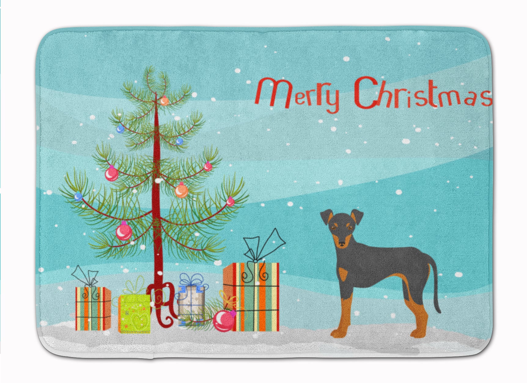 Manchester Terrier Christmas Tree Machine Washable Memory Foam Mat CK3472RUG - the-store.com