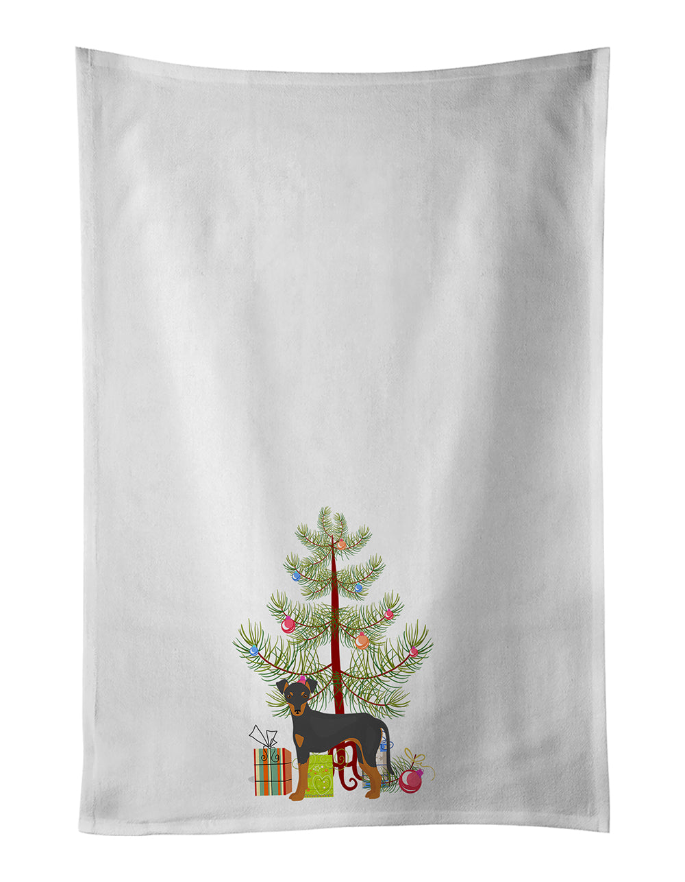 Buy this Manchester Terrier Christmas Tree White Kitchen Towel Set of 2