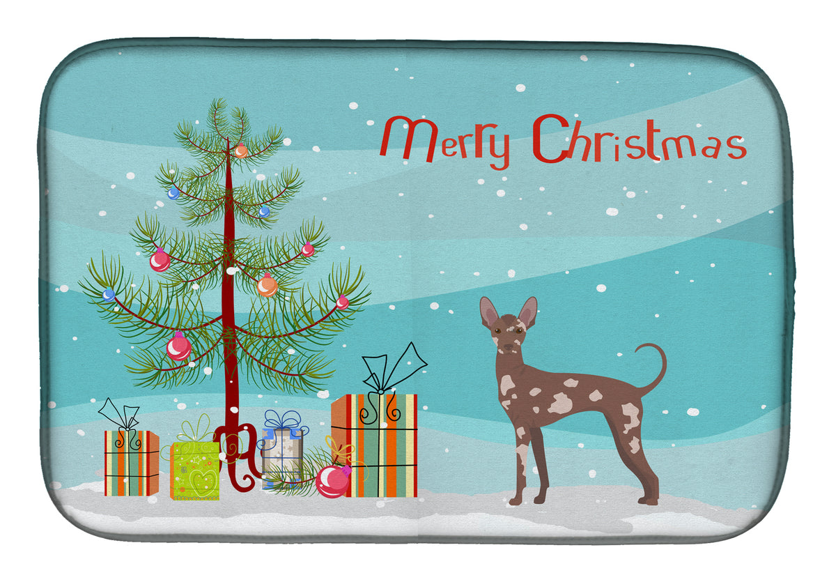 Mexican Hairless Dog Christmas Tree Dish Drying Mat CK3473DDM  the-store.com.