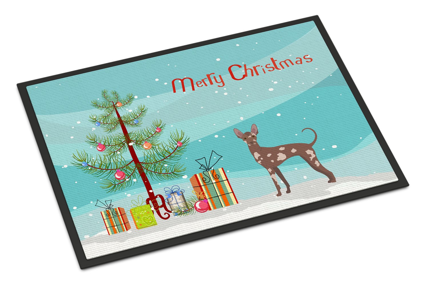 Mexican Hairless Dog Christmas Tree Indoor or Outdoor Mat 24x36 CK3473JMAT by Caroline's Treasures