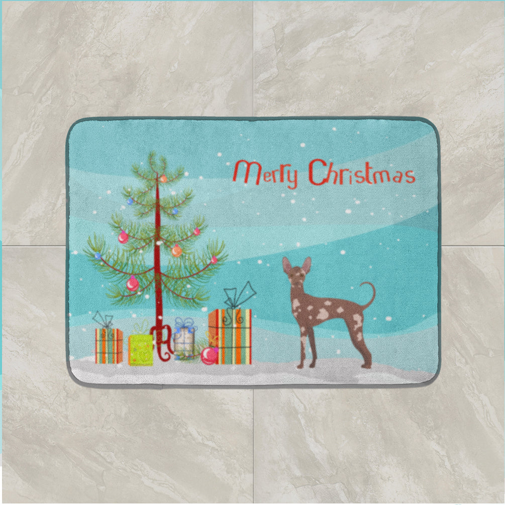 Mexican Hairless Dog Christmas Tree Machine Washable Memory Foam Mat CK3473RUG - the-store.com