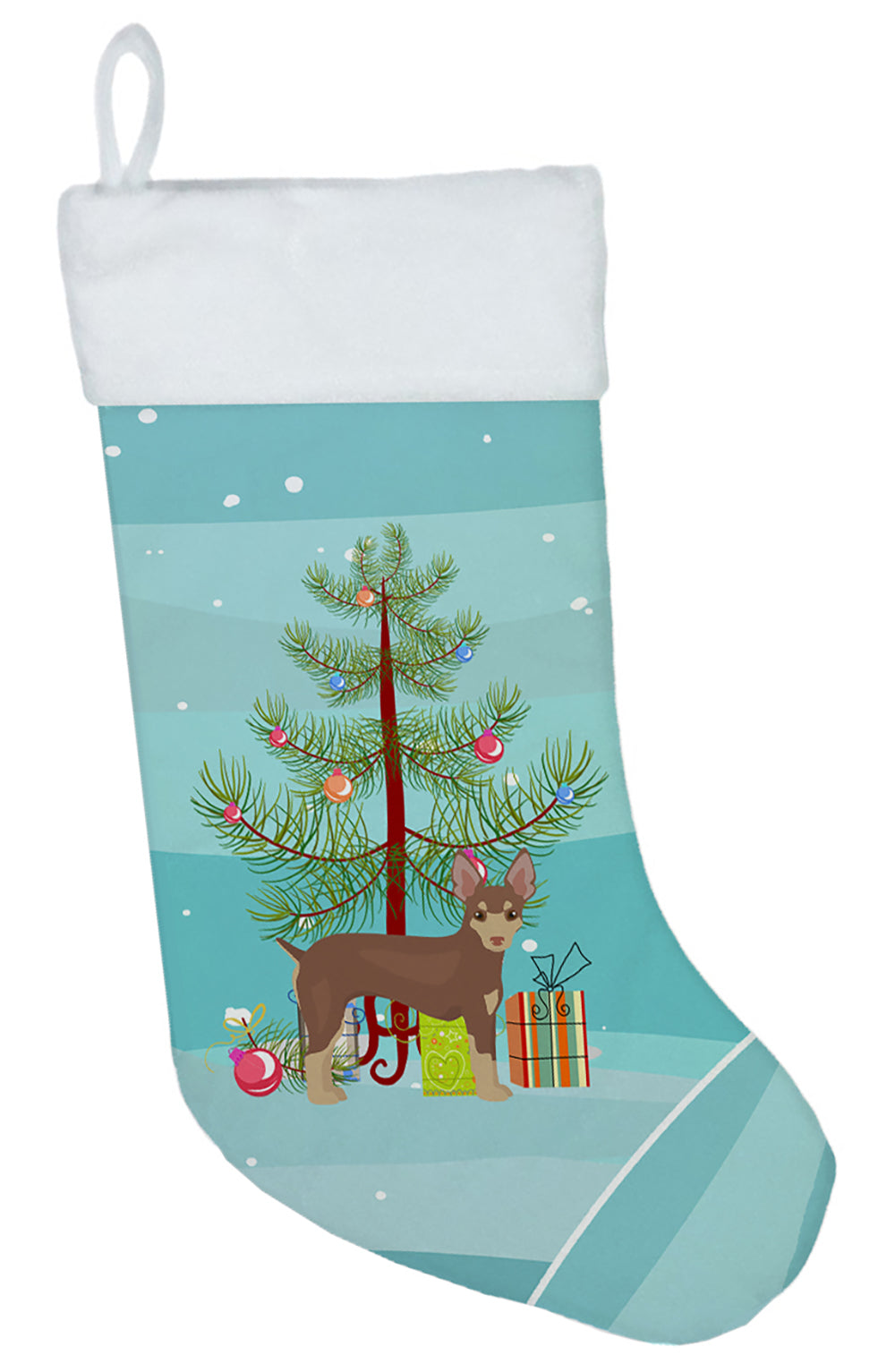 Miniature Fox Terrier Christmas Tree Christmas Stocking CK3474CS