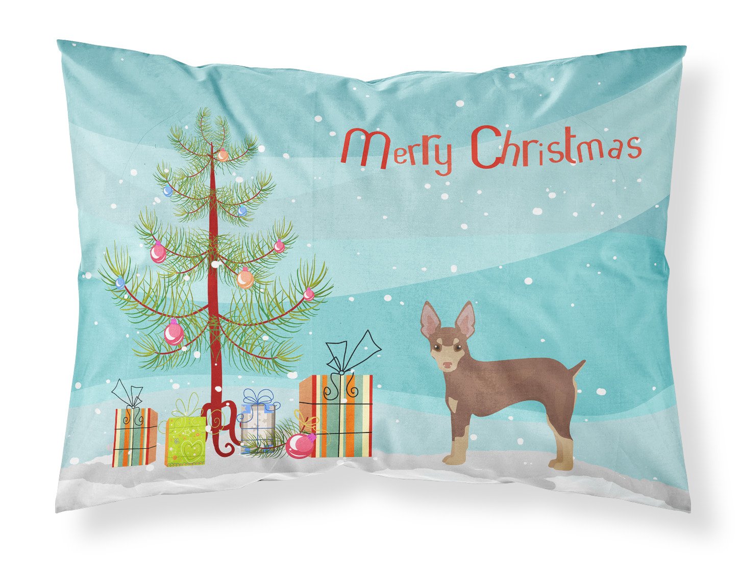 Miniature Fox Terrier Christmas Tree Fabric Standard Pillowcase CK3474PILLOWCASE by Caroline's Treasures