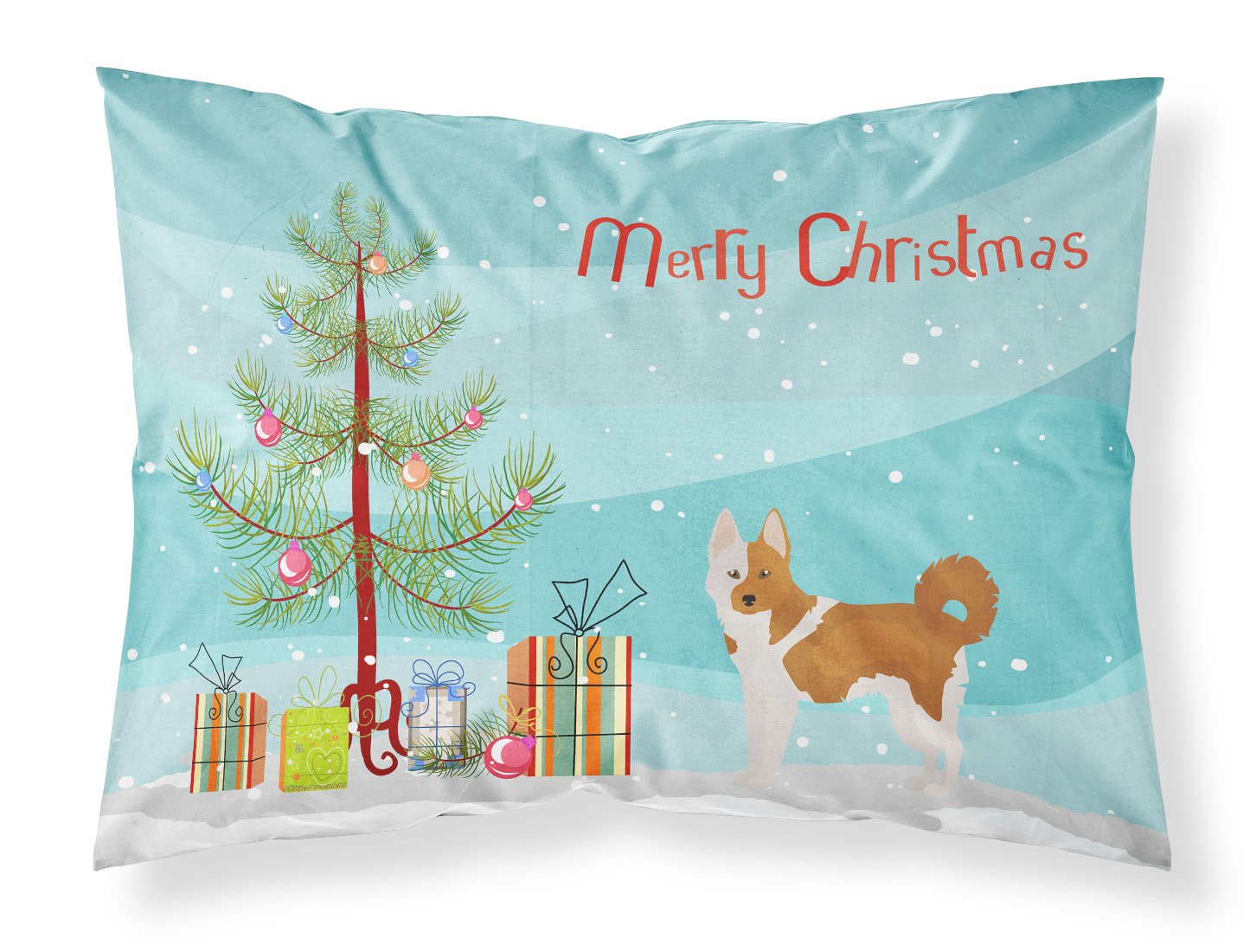 Nordic Spitz Christmas Tree Fabric Standard Pillowcase CK3475PILLOWCASE by Caroline's Treasures