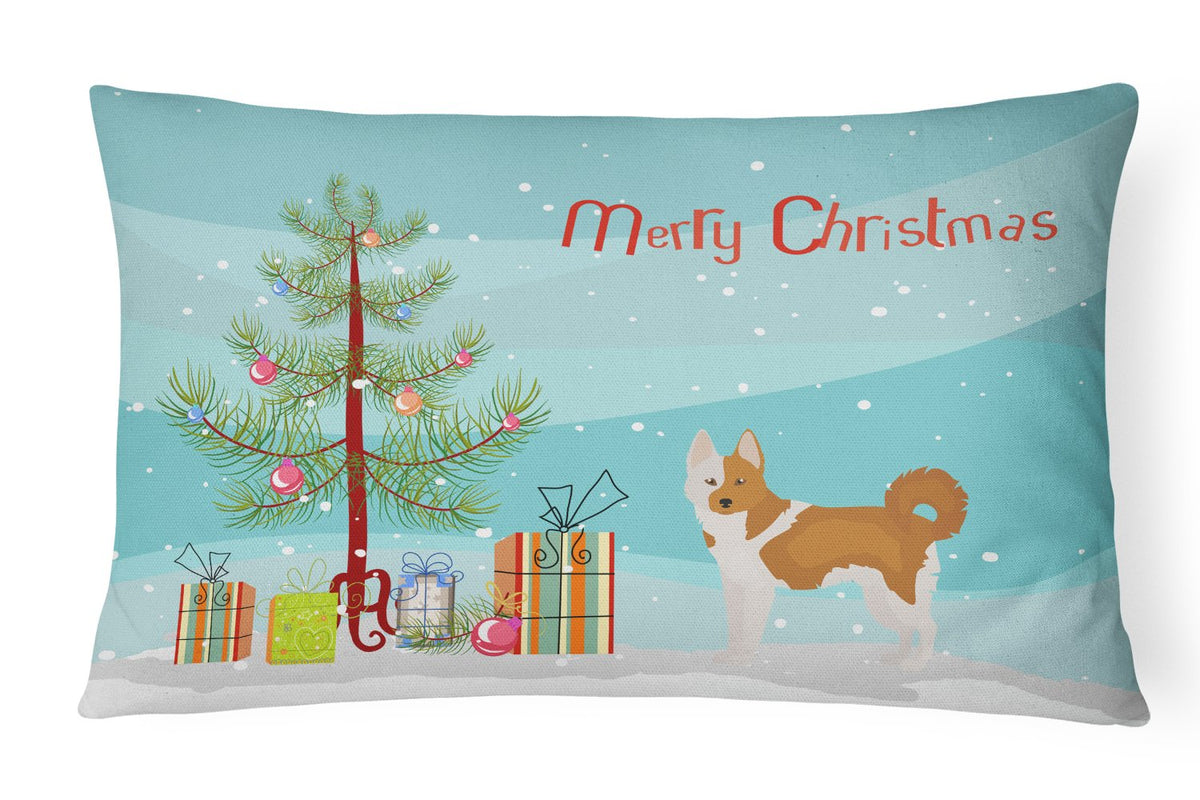 Nordic Spitz Christmas Tree Canvas Fabric Decorative Pillow CK3475PW1216 by Caroline&#39;s Treasures