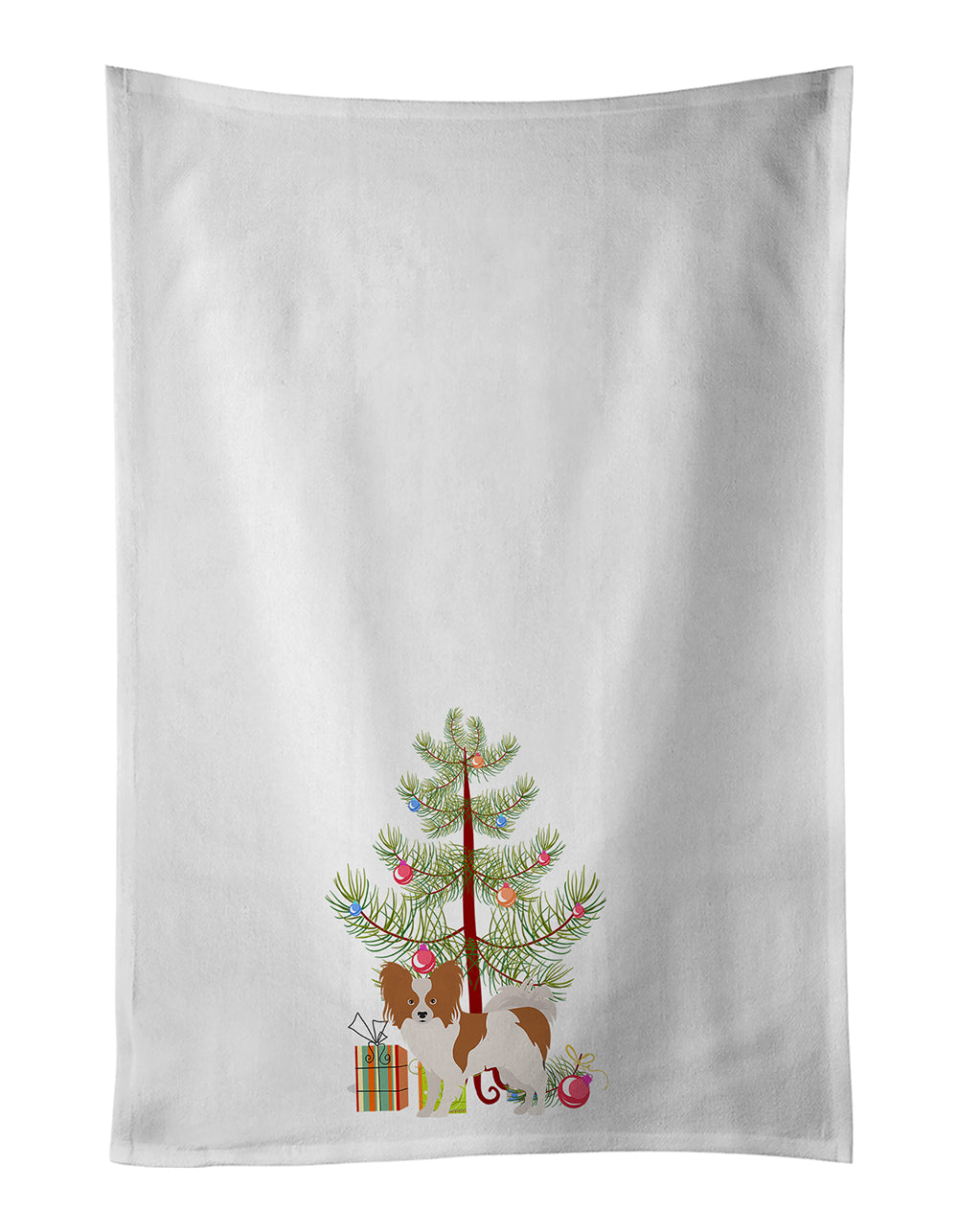 Buy this Papillon Christmas Tree White Kitchen Towel Set of 2