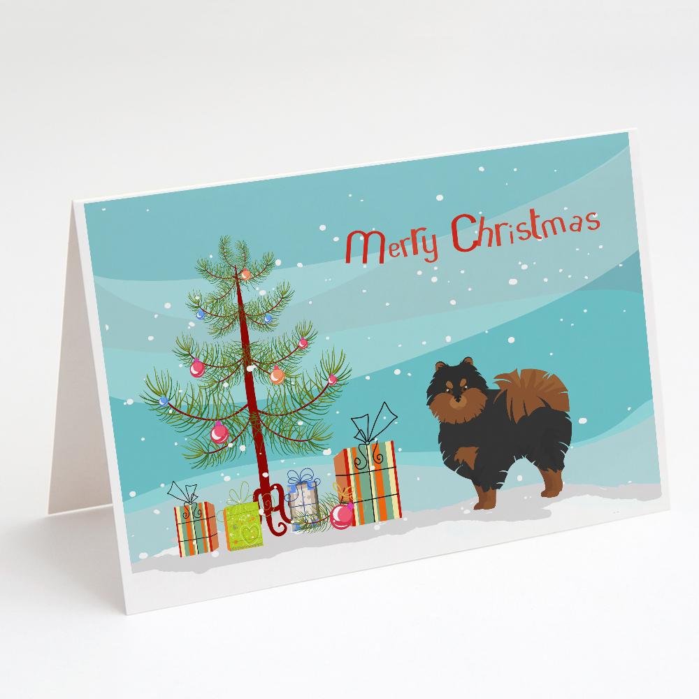 Buy this Pomeranian Christmas Tree Greeting Cards and Envelopes Pack of 8