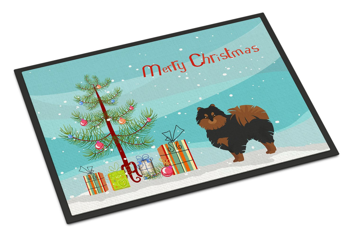 Pomeranian Christmas Tree Indoor or Outdoor Mat 24x36 CK3477JMAT by Caroline&#39;s Treasures