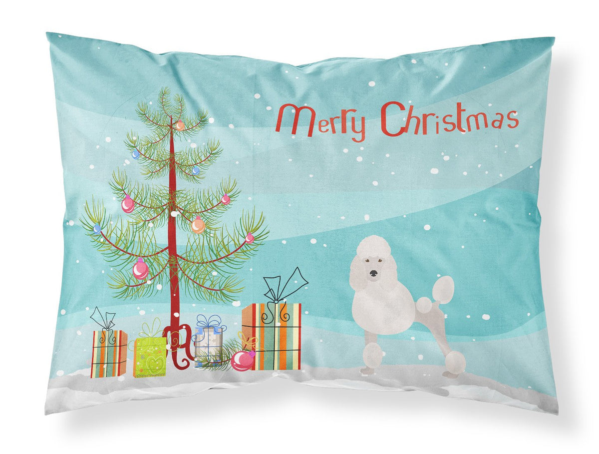 Miniature Poodle Christmas Tree Fabric Standard Pillowcase CK3478PILLOWCASE by Caroline&#39;s Treasures