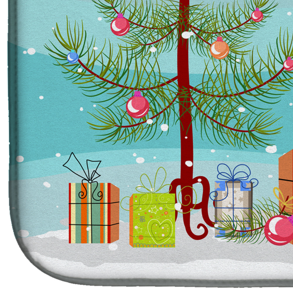 Toy Poodle Christmas Tree Dish Drying Mat CK3479DDM  the-store.com.